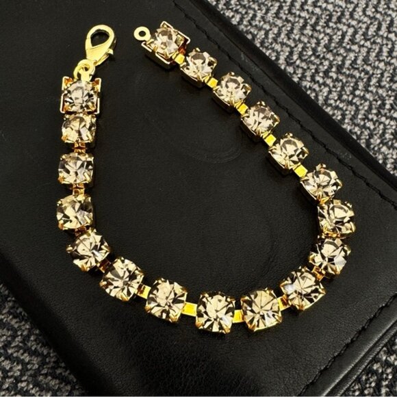 ✨Elegant Champagne Swarovski Crystal Bracelet - Picture 1 of 2